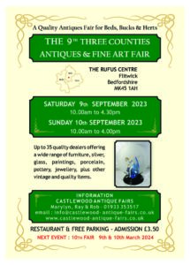 poster advertising antiques fair