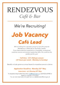 poster advertising job in cafe